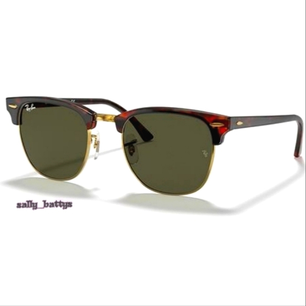 RayBan (Store Display) Clubmaster Tortoise RB3016 Green Lenses